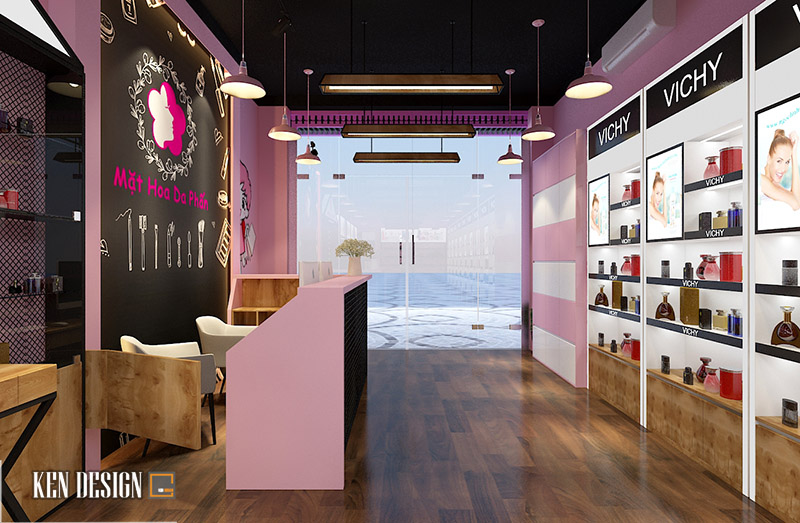 Thiết kế shop mỹ phẩm Mặt Hoa Da Phấn